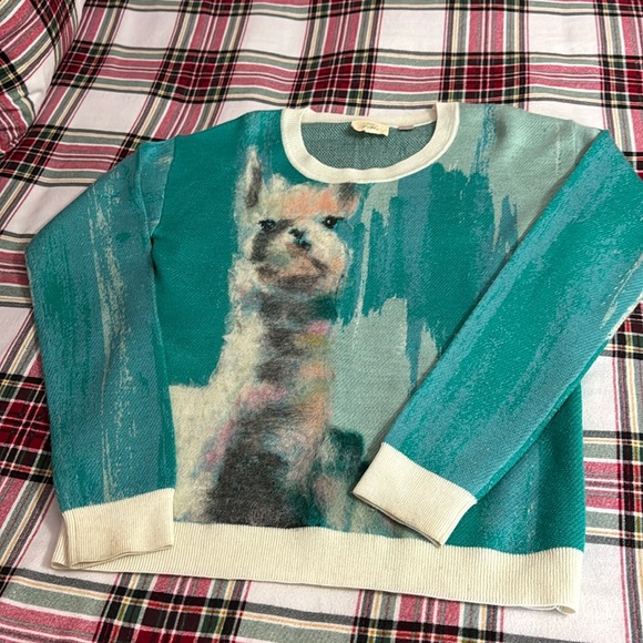Anthropology llama sweater in EUC - Picture 1 of 4